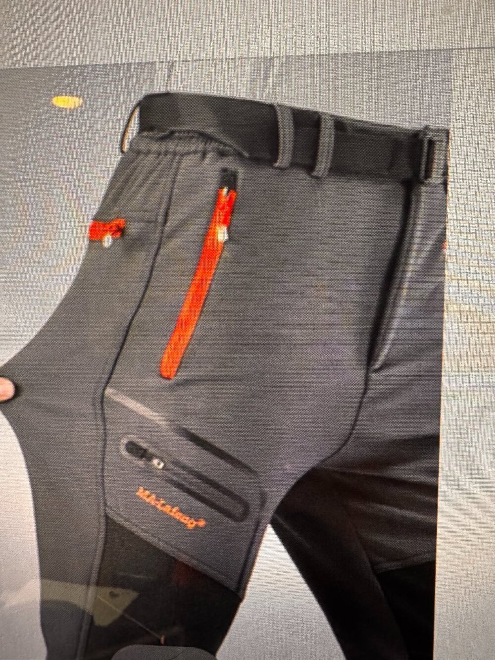 Ma-Lafeng NWOT Hiking Pants Cargo 36X28.5" Flat Streight Waterproof Black